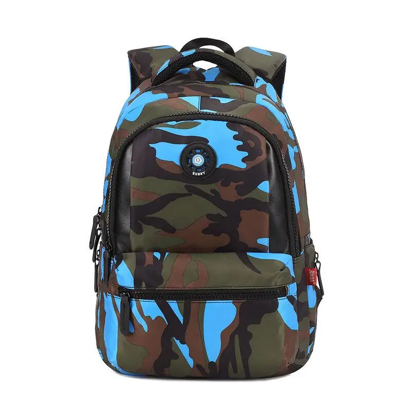 SUNNY Korean version camouflage casual shoulder burden reduction students school bags children leisure travel backpack schoolbag