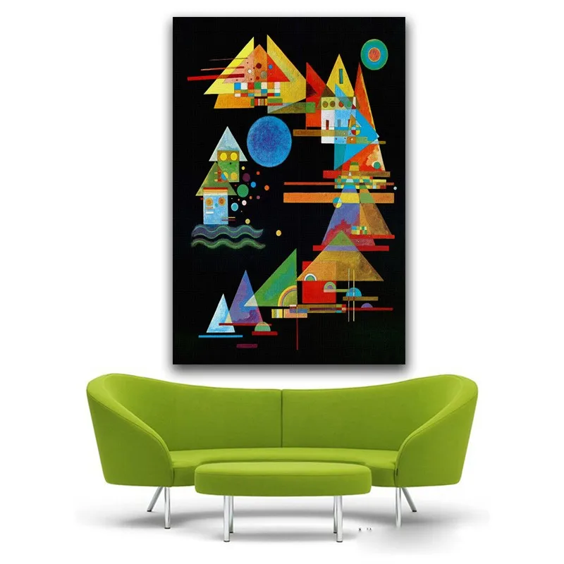 Im Blau c1925 Giclee poster By Wassily Kandinsky painting Wall oil Painting picture hand painted on canvas Spitze in Bogen