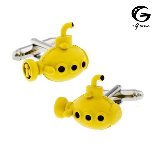 iGame Men's Fashion Cuff Links Brass Material Submarine Design Cufflinks Factory Price Retail