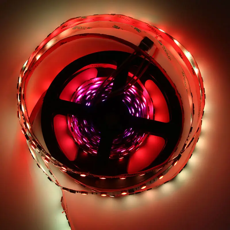 

Адресная светодиодная лента 5 м, 60 светодиодов/м, WS2811, RGB-пиксельный светильник, 12 В, SMD 5050, гибкая неводонепроницаемая лента для телевизора, белая печатная плата, IP20