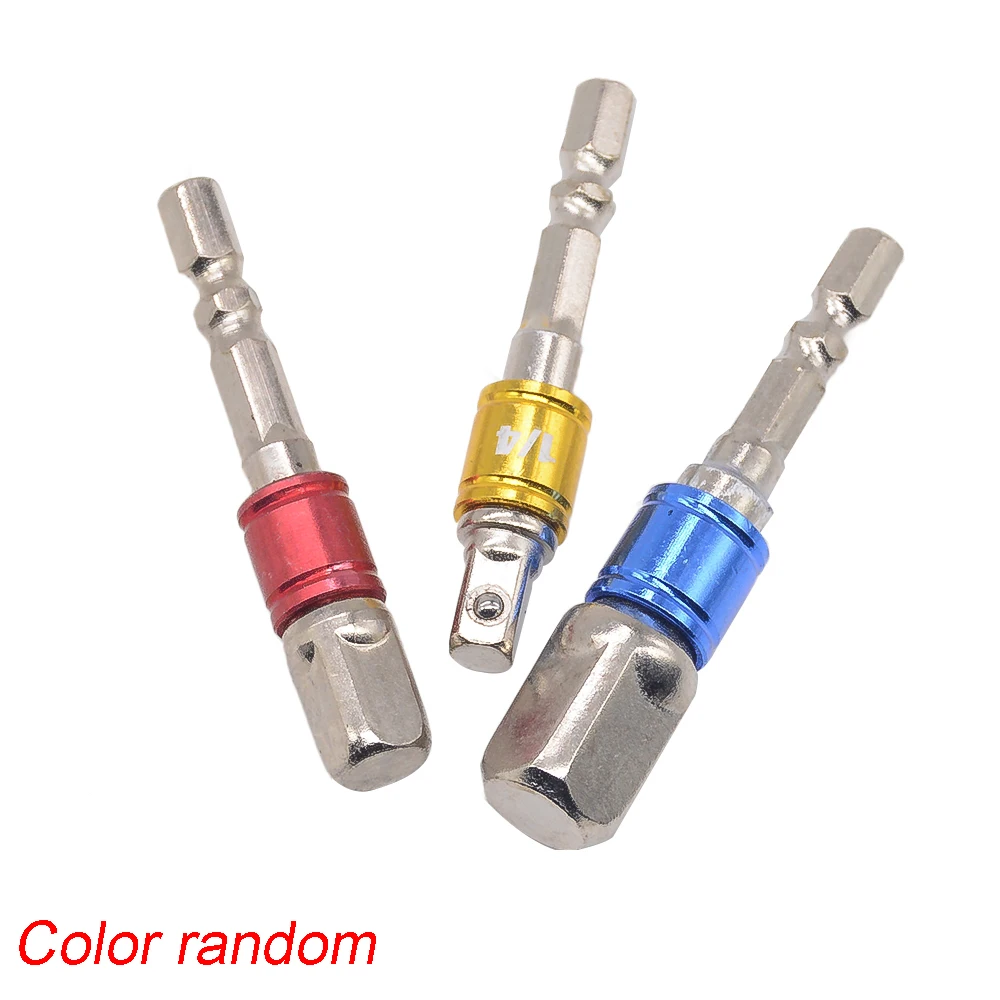 3pcs Hex Boor Power Bit Socket Drive Adapter extension Set 1/4 "3/8" 1/2 "Socket Bit Adapter hex Shank Met Vaste Kraag Ringen