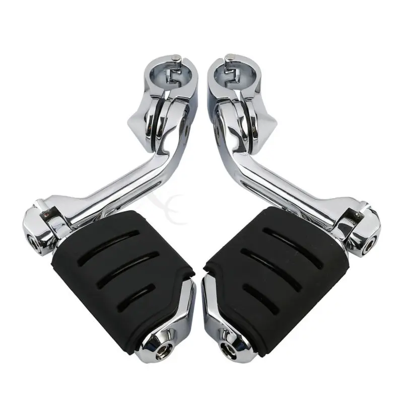 

Motorcycle 32mm Long Angled Engine Highway Guard Bar Footpeg Footrest Mount Kit For Harley Honda Touring Softail Dyna Road King