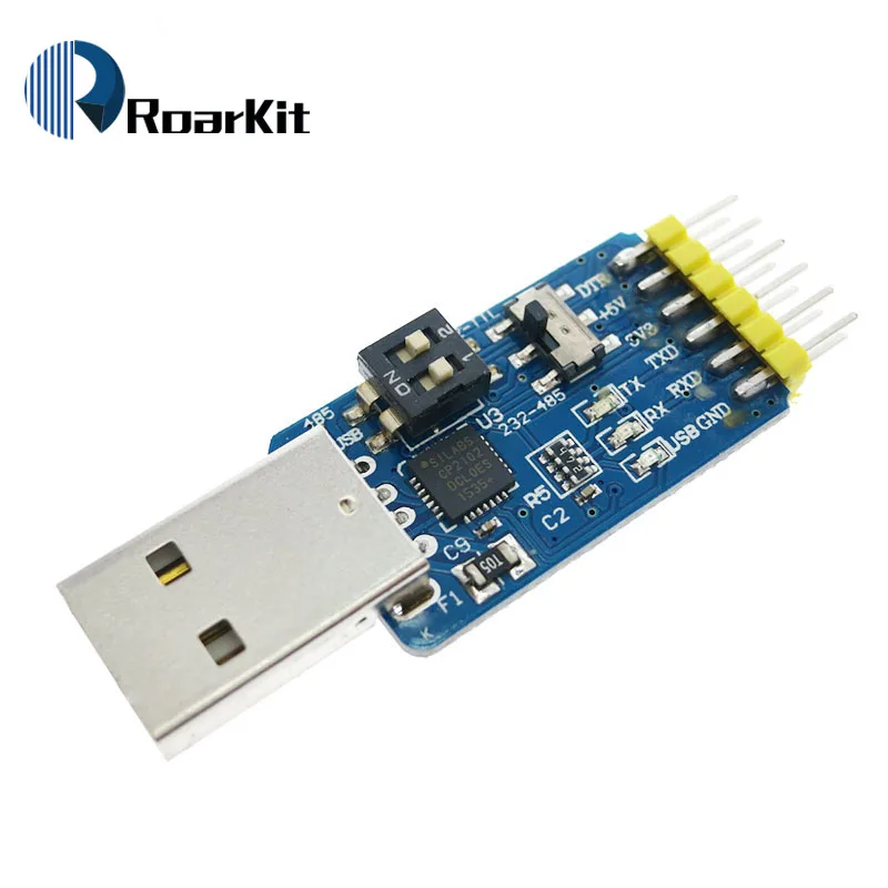 5PCS Six multifunction serial module 6 in 1 CP2102 usb turn TTL 485 232 Huzhuan 3.3V / 5V compatible