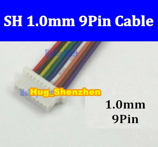 

Wholesale 100pcs/lot Micro JST SH 1.0mm Pitch 9Pin Female Connector with Wire 100mm 9 pin jst