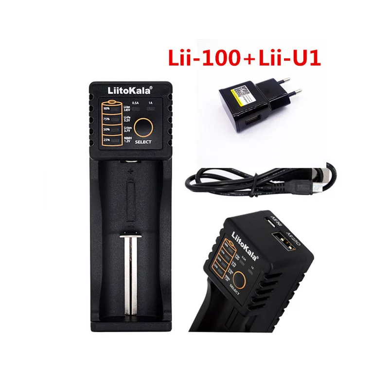 LiitoKala lii-100 Lii-202 lii-402 lii-500 18650 battery charger 1.2V 3.7V AA/AAA 26650 10440 14500 16340 18350 smart charger