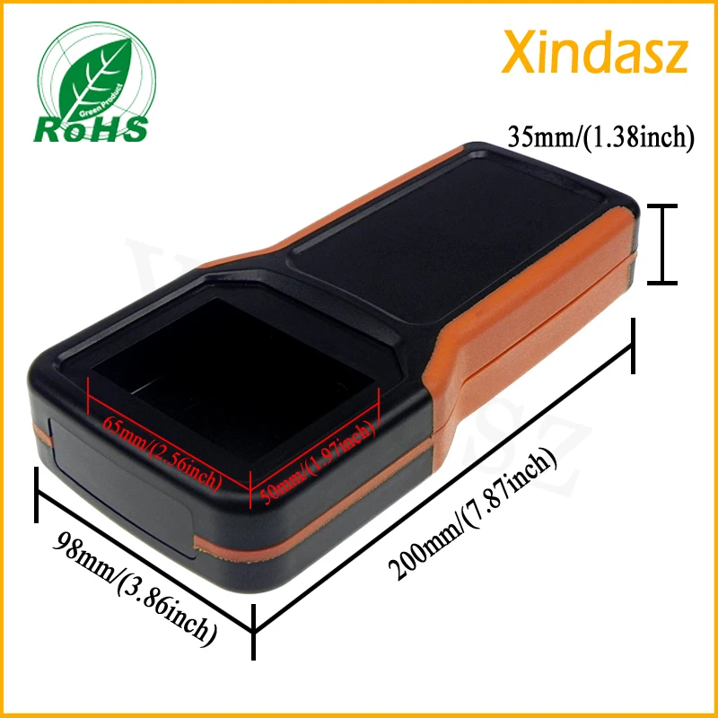 DIY box enclosure 200*98*35mm Plastic handheld enclosure project box instrument case handheld electronic enclosure