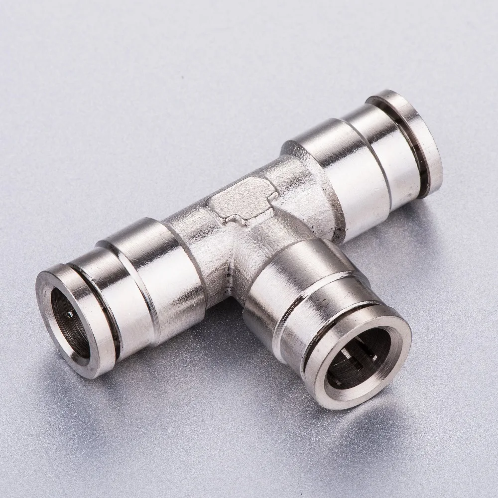 6mm Pneumatic brass metal socket weld union tee fitting