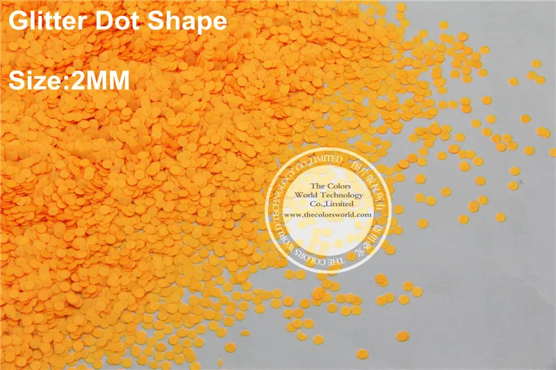 Neon Orange Colors Solvent resistant circledot shapes glitter  for nail gel nail polish Other art  Decoration