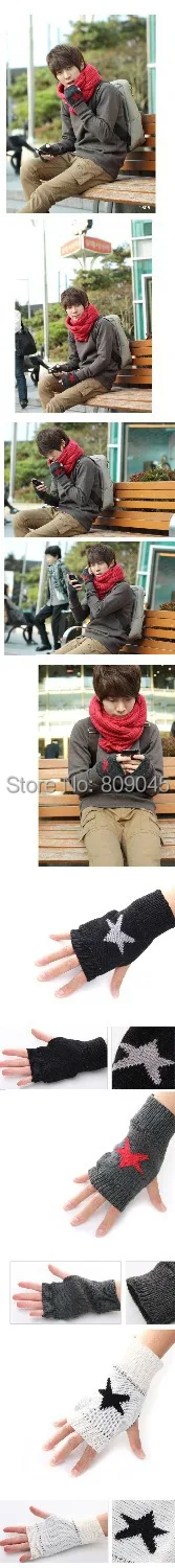 Gift,Fashion high quality autumn winter outdoor warm women touch  knited gloves half / full finger mitten1pair=2pcs GW48