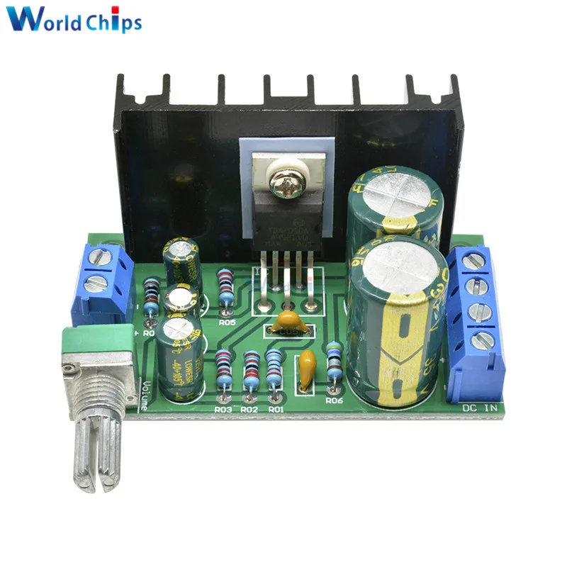 diymore TDA2050 Amplifier Board DC 12-24V 5W-120W 1 One Channel Mono Audio Power Amplifier Board Module 1-Channel 60*35*40mm