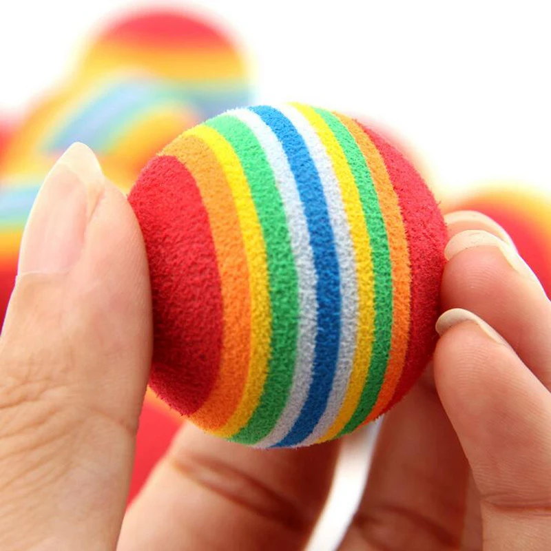 10pcs EVA Sponge Golf Balls Golf Practice Rainbow Ball Indoor Outdoor Golf Training Safty Sponge Ball Golf Training Equipment