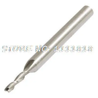 3mm Cutting Dia 6mm Straight Shank HSS 2 Flutes End Mill Cutter 3mm x 6mm x 12mm x 60mm