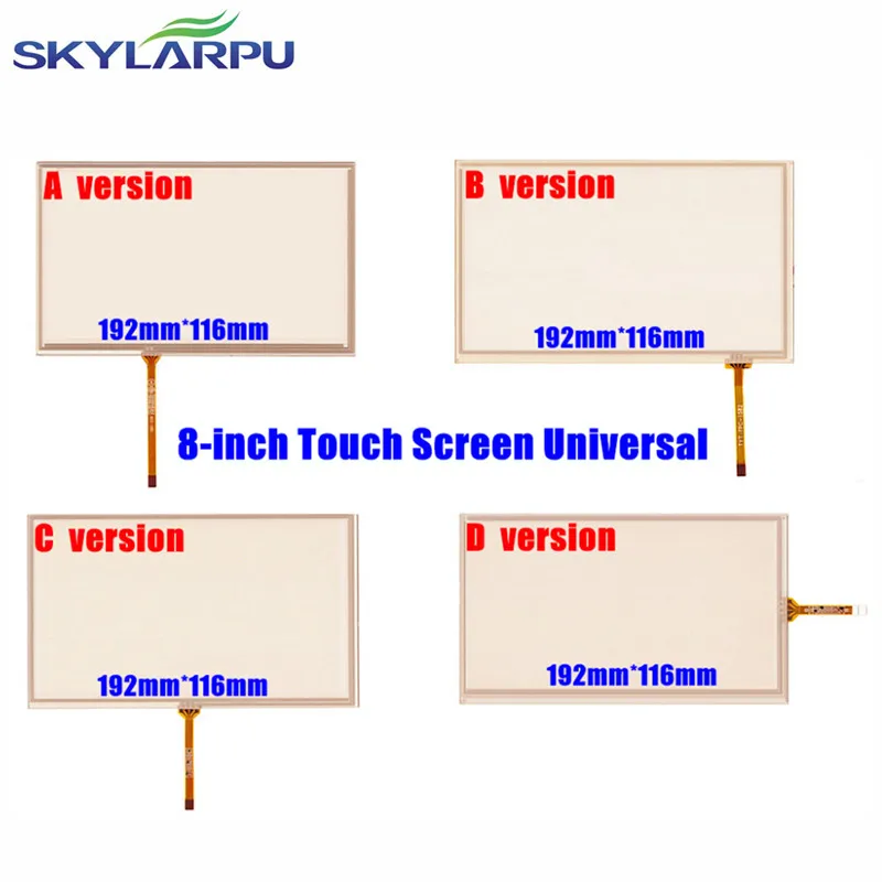 

Skylarpu 8-Inch 192mm*116mm Touch Screen Digitizer Universal For Car Navigation DVD, HSD080IDW1 - C00/C01, AT080TN64, AT080TN03