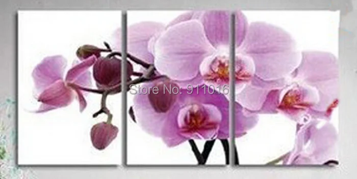 

Hand Painted Lilac Light Purple Flower Paintings For Room Wall Decor Home Decor Butterfly Orchid Oil Painting On Canvas