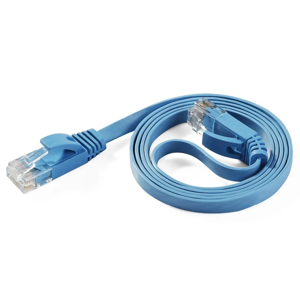 

CAT6 Flat Ethernet Cable 10ft 3m / 1000Mbps CAT 6 RJ45 Networking Ethernet Patch Cord LAN Cable for Laptop