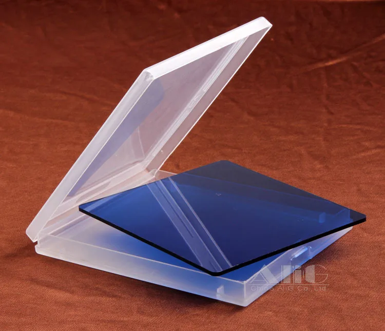 10ピースカメラレンズフィルター収納ボックス半透明バッグケース(100x84ミリメートル)のはめあいスクエアレンズグラデーションカラーフィルター