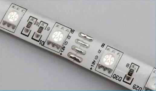 UV(390nm-400nm) color LED strip 5050 SMD 12V flexible light 60LED/m,5m 300LED;waterproof by silicon coating;IP65;white pcb