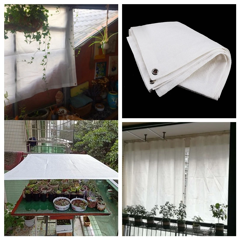 Hi-Quality White Garden Sun Shade Sails Sailing No Smell HDPE Anti-UV Sun Shelter Sunshade Plants Protection Cover Shade Net