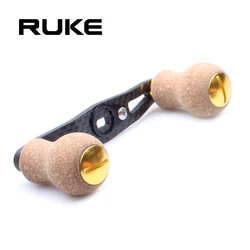 Ruke New Fishing Reel Handle Carbon Fiber for Shimano D/A Type Baitcasting With Cork Knob Hole size 7*4/8*5mm Length 90mm