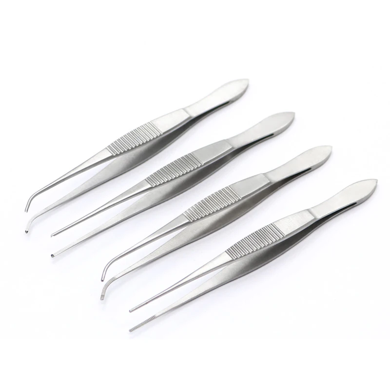 

Beauty Forceps Vision Tweezers Eye Use Forceps Straight/Curved Head Straight /Bend Hook Eye Tweezers Surgery Tool