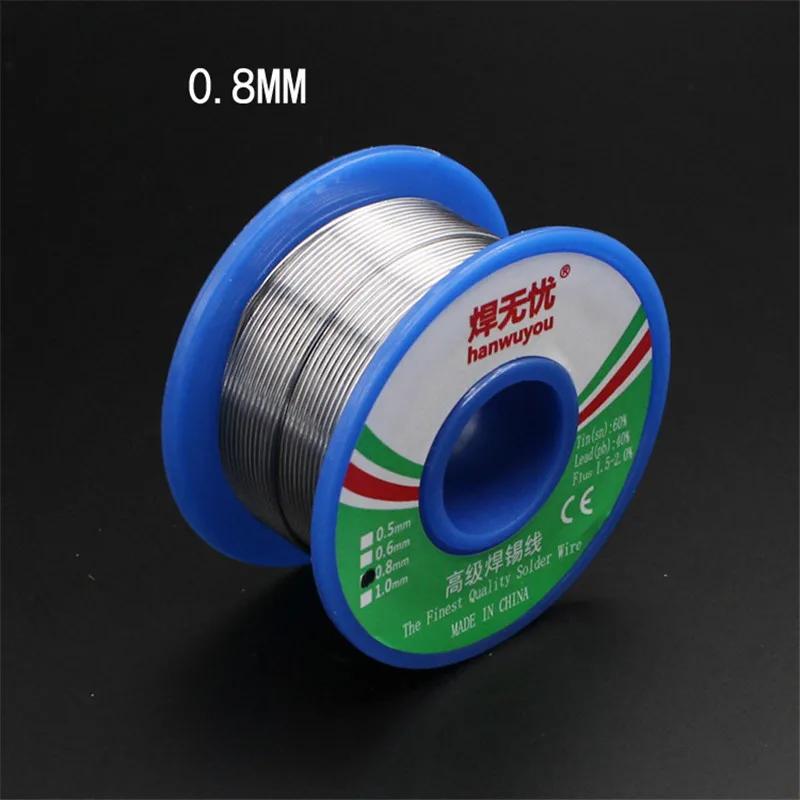 60/40 Rosin Core Tin  Solder Wire Soldering Welding Flux 1.5-2.0% Iron Wire Reel 50g 0.8mm