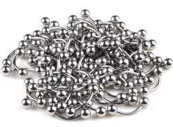 Wholesale Lots 20pcs Sliver Ball Eyebrow Rings Bar Body Piercing Jewelry