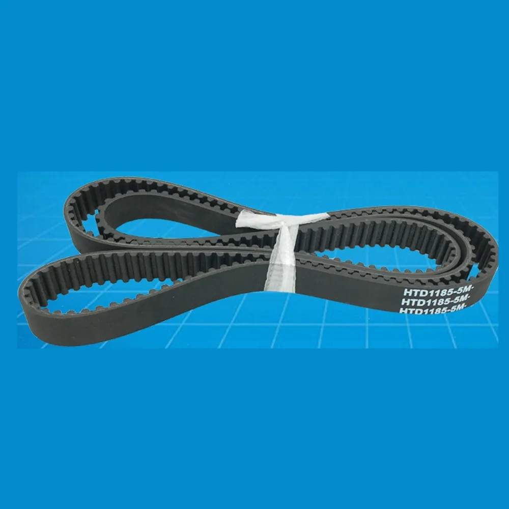 10mm Wide HTD5M-1160/1170/1175/1180/1185/1190/1195/1200 Black Rubber Timing Belt