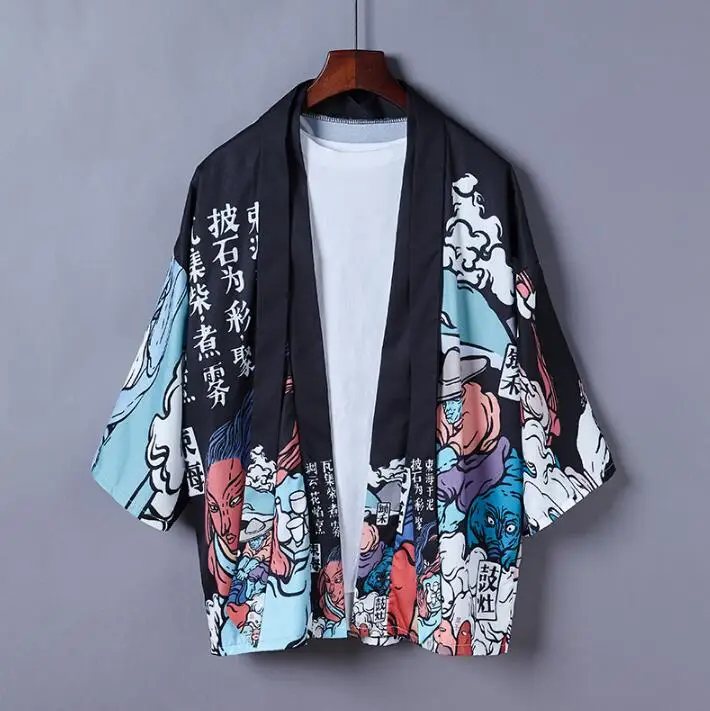 Woman Man Coat Japanese Kimono Summer Cardigan Kimono Yukata Woman Loose Sweet Outer Garment