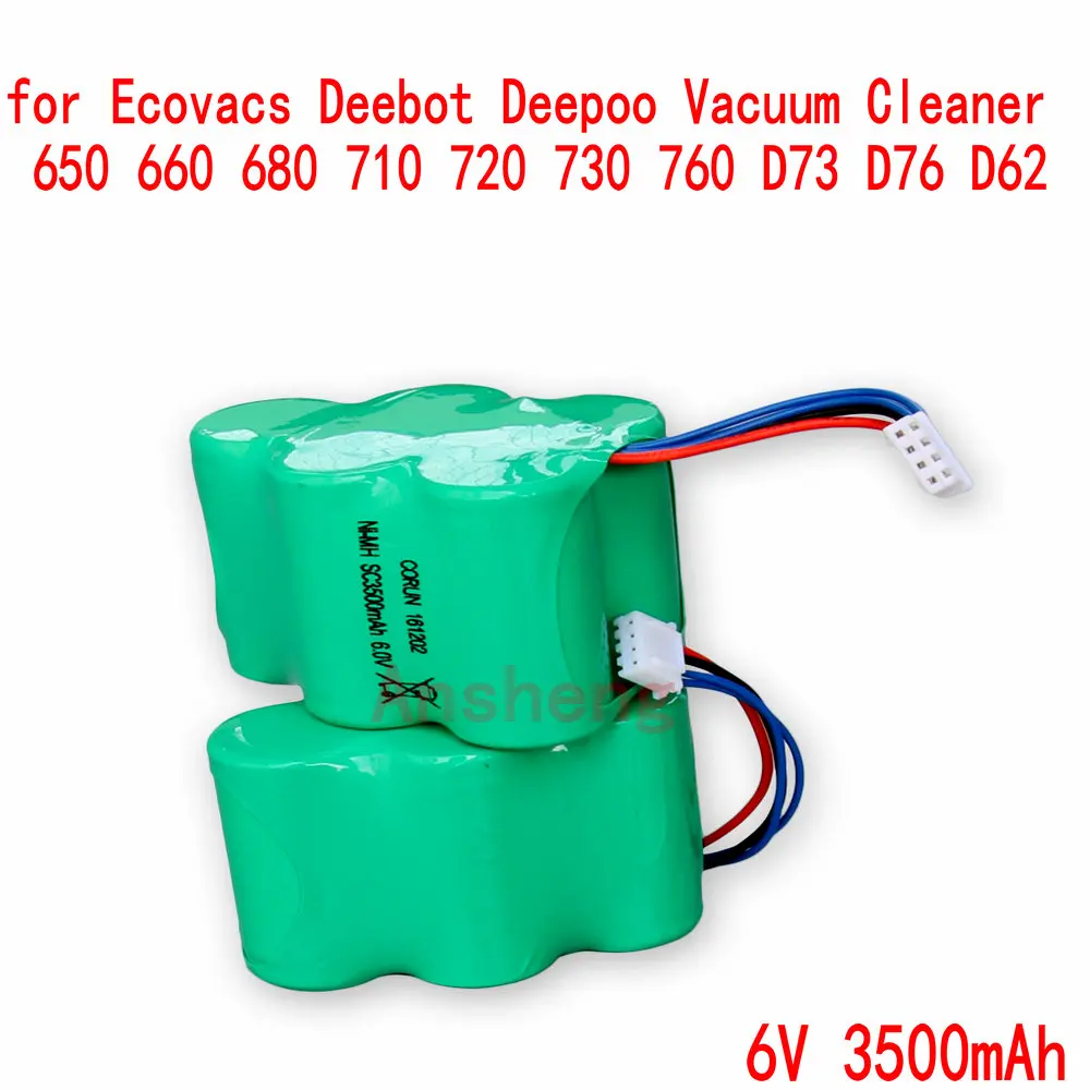 2pcs/lot High Quality 3500mAh NI-MH battery for Ecovacs Deepoo D73 D76 D62 D63 D65 D66 D68 D77 D79 730 760 TBD71