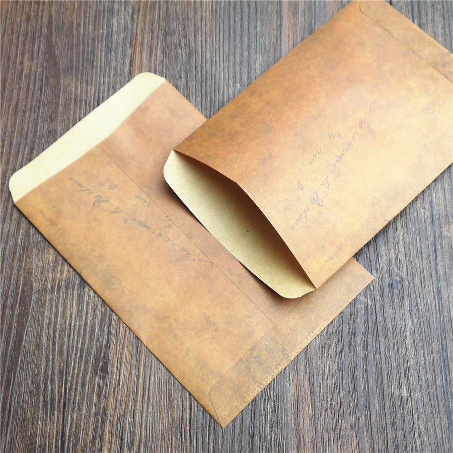 wholesale 11*16cm Vintage Retro Style Kraft Paper Envelope Party Invitation Letter Gift Photos Postcard Stationery Packaging Bag