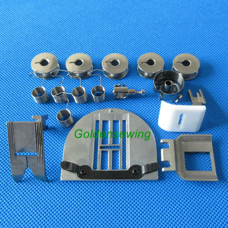 16 PCS PRESSER FEET BOBBIN NEEDLE PLATE FEEDER for BROTHER TZ1-B651,TZ1B652 12mm