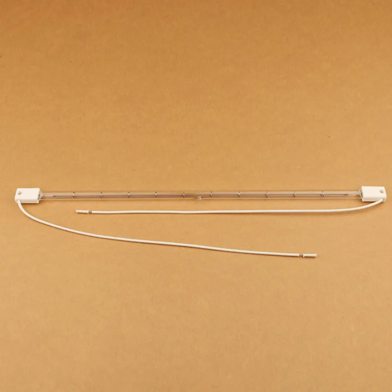4 PCS 350mm/650mm 220V 1000W Infrared Heater Pipe Vacuum Halogen IR Lamp Transparent Quartz Tube