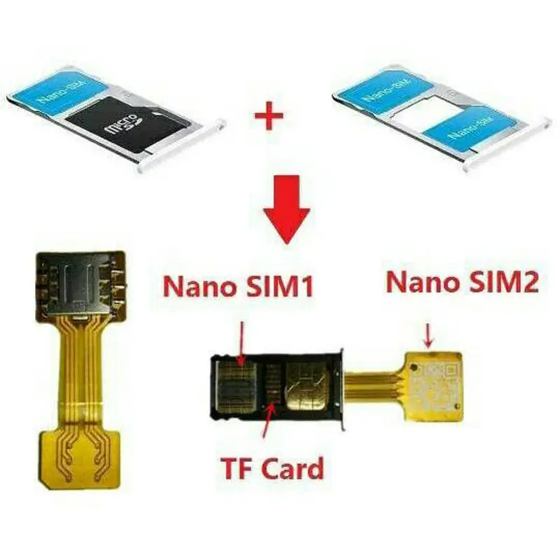 Hybrid Dual Nano SIM Card Adapter converter Extender sd sim external for XIAOMI Redmi Note 3 / Note 4 / Note 4x /Note 5