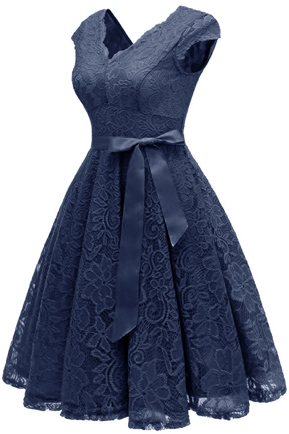 Cheap Short Evening Dress Sexy V Neck Sash A-line Elegant Party Prom Dress Formal Dress Homecoming Dresses Robe De Soiree image 3