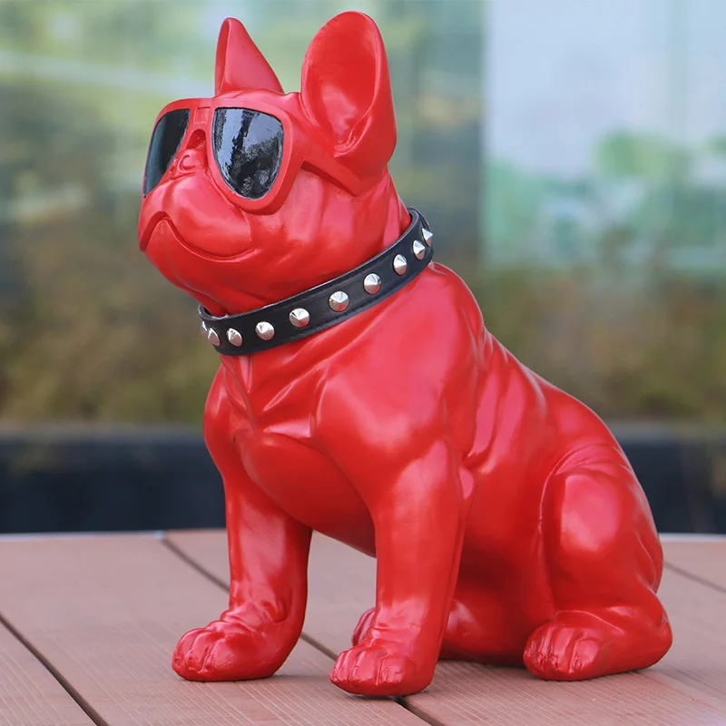Resin Glasses for Home Decoration, Bulldog Model, Bedroom, Living Room, Window Art