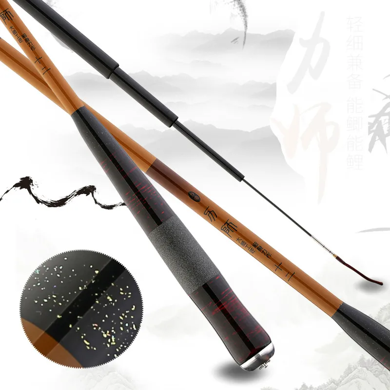 Taiwan Fishing Rod Carp Fishing Rod Super Light and Super Thin Fishing Pole High Carbon Long Sections Portable Fishing Equipment