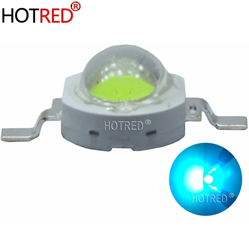 

100PCS 3W Cyan Ice Blue Green High Power LED Lamp Led Emitter Light 490-495nm Diode 350-700mA For Decoration