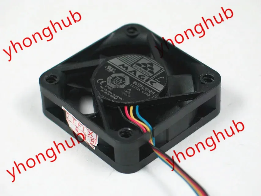 

MAGIC MGT5012XR-W15 DC 12V 0.20A 4-Wire 50X50X15mm Server Cooling Fan