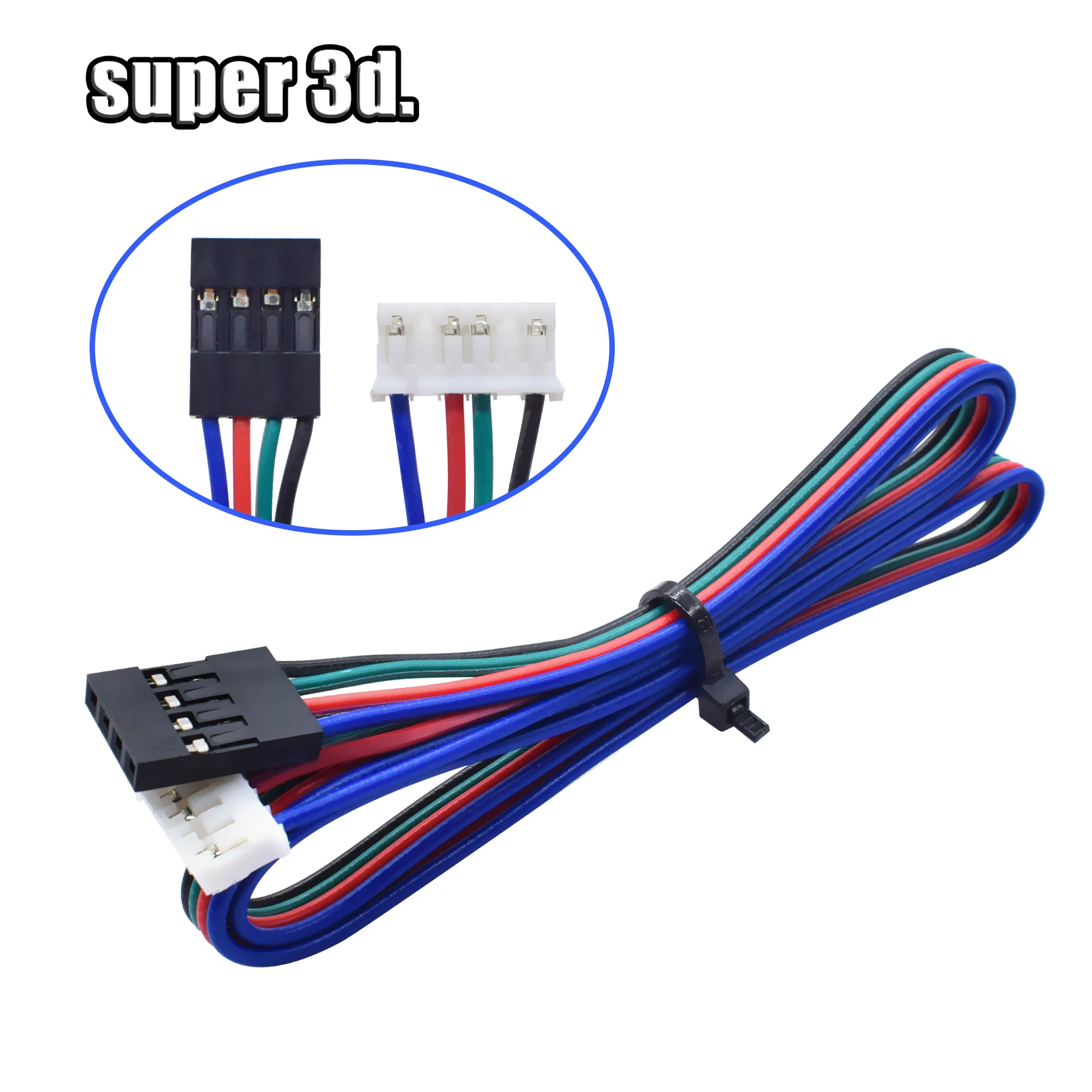 10cm/50cm/100cm/150cm Stepper Motor Cables Wire XH2.54 4pin DuPont Connector Extension to 6pin Terminal Line 3D Printer Parts