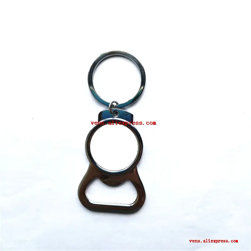 sublimation blank key chain metal key ring with bottle opener hot transfer printing diy blank consumables 15pcs/lot