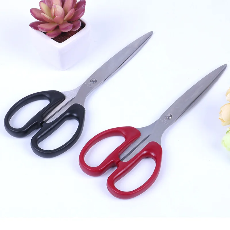 210mm Big Deli Stainless Steel Scissors Business Unboxing Home Trim Flower Tailor Shears Paper Cutter Kitchen Knife Cutting Tool