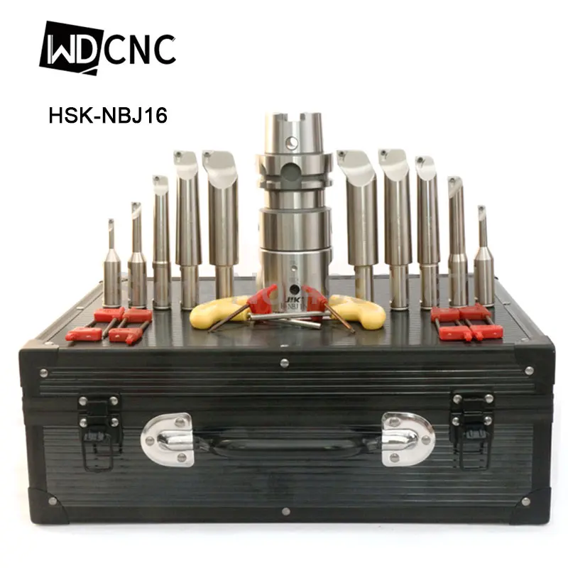 NBJ16 Boring System HSK63A R8 MTA 3 MTA4 MTA5 BT30 BT40 BT50 SK40 SK M16 Holder 8pcs Boring Bar range 6-51mm