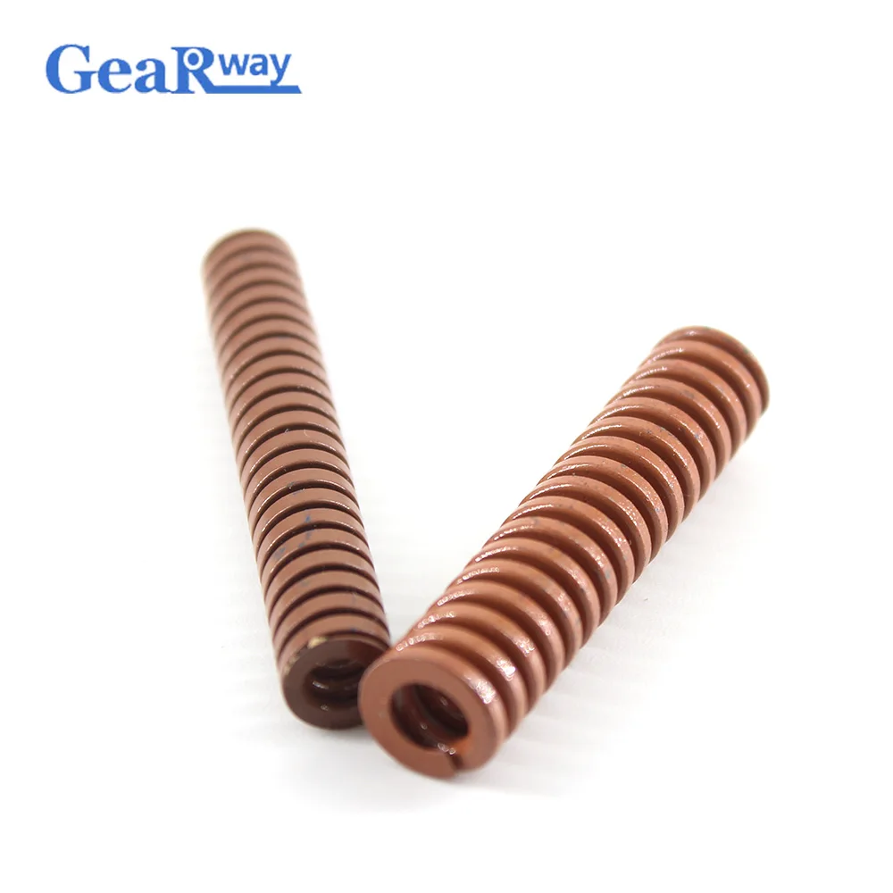 Gearway 2pcs Brown Die Spring TB12x60/12x65/12x95/12x100mm 24% Compression Ratio Tubular Section Mould Die Compression Spring