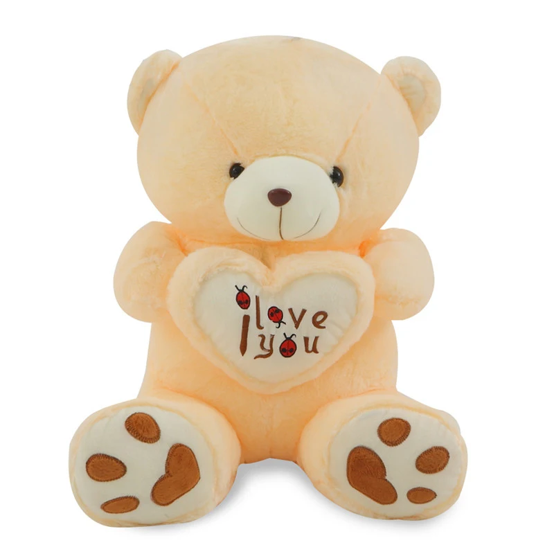 1pc Big I Love You Teddy Bear Large Stuffed Plush Toy Holding LOVE Heart Soft Gift for Valentine Day Birthday Girls' Brinquedos