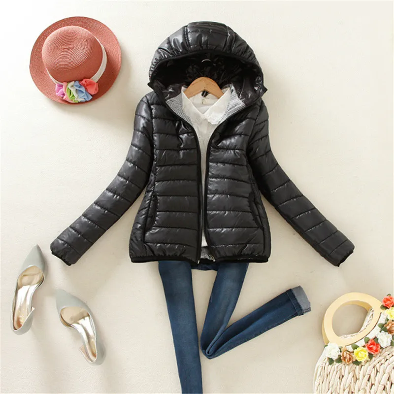 2019 High Quality Winter Women Jacket Coat Warm Ultralight Parka Jacket Coat Ladies Jacket Slim Short Padded Women 6 colors