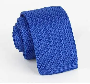 

2019 solid knitted blue skinny ties for men wool Crochet black necktie cravat