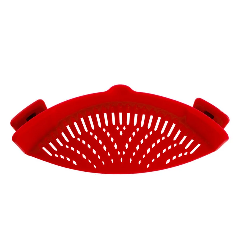 LMETJMA Universal Silikon Clip-on Pan Pot Sieb Anti-verschütten Pasta Topf Sieb Lebensmittelqualität Reis Obst Sieb Sieb KC0111