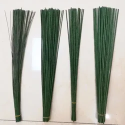 1/2/3/4/5mm 40/60cm Artificial Green Flower Stem DIY Floral Material Handmade Wire Stem Accessoies for Wedding Home Decoration