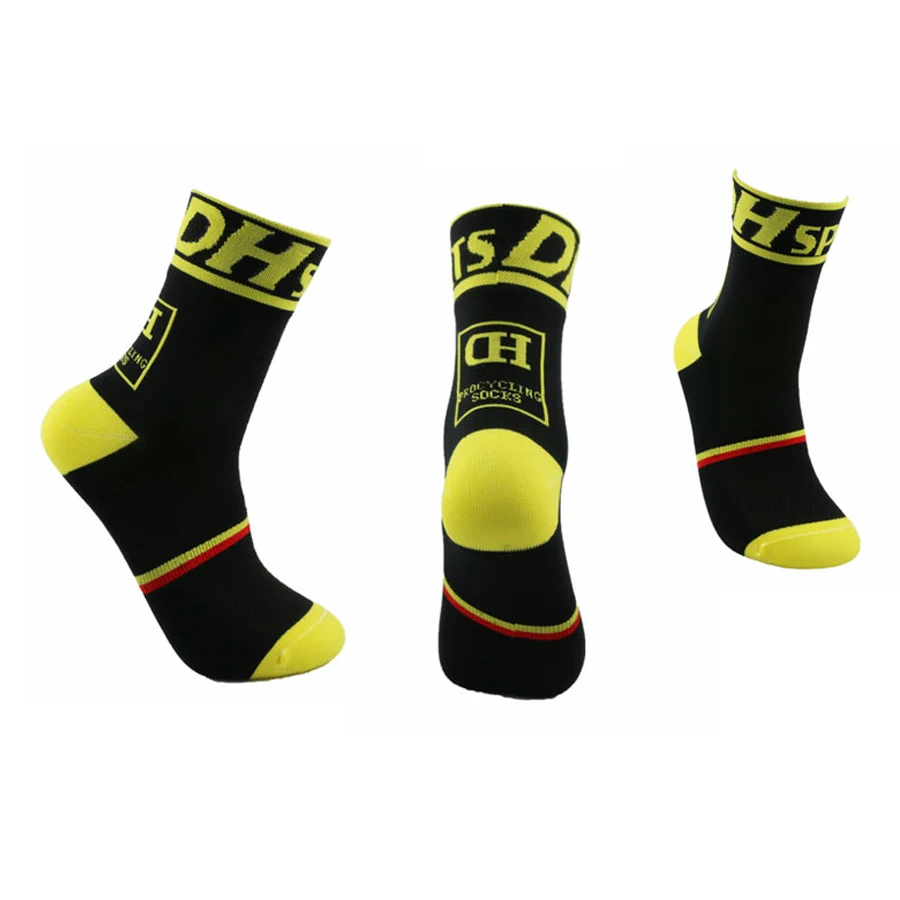 DH Sports New Cycling Socks Top Quality Professional Brand Sport Socks Breathable Bicycle Sock Outdoor Racing Big Size Men Women