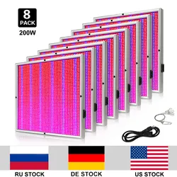 8 teile/los 200W LED Anlage Wachsen Licht AC85-265V Blau Rot 2009 LEDs Wachsen Panel Lampe SMD2835 Wachsen Licht Für indoor Gewächshaus Zelt